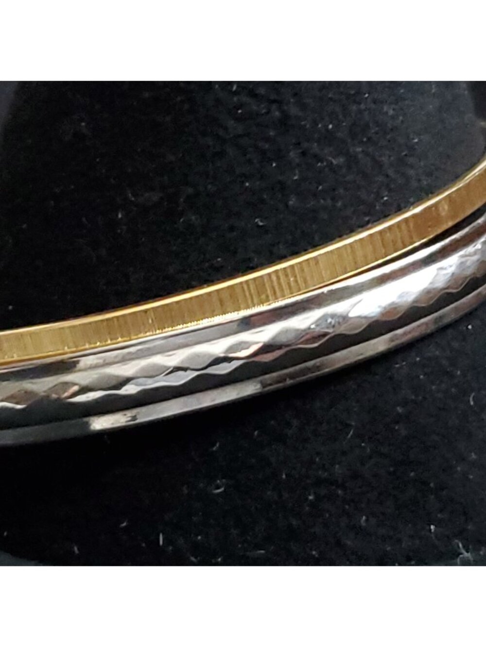 Vintage Coro Bangle Bracelet Silver Tone Monet Gold Tone 7.5-8"
